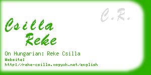 csilla reke business card